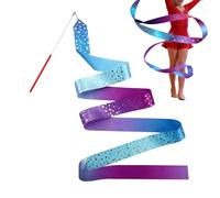 Peufcmi Bacchette con Danzanti | Strisce Rotanti Colorate Piegevoli con Gradiente - Attrezzatura Gioco Ritmica Ginnastica - Ideali per Feste Aule Spettacoli Allenamento Fitness e Giochi