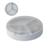 Peufcmi Portapillole Magnetico - Organizzatore di Pillole da Viaggio con 3 Scomparti Tascabile - Scatola Portapillole Leggera e Compartimentata per Uomo Donna Nonno Nonna Famiglia Amici in Viaggio o