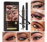 Peufcmi Stamp Eyeliner, Eyeliner con 6 Forme, Cosmetici Impermeabili Naturali a Precisione per Appuntamenti, Viaggi, Vacanze, Feste e Serate