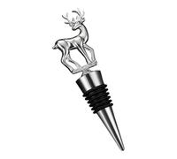 Peufcmi Tappi per Vino Natalizi - Tappo per Bottiglie di Vino Decorativo a Forma di Cervo - Sigillante Ermetico per Bevute per Home Bar per Bevande Aceto Olio Champagne