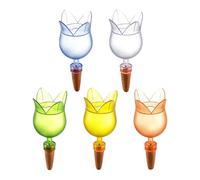 Peufcmi Watering Spikes,Irrigazione 5 Pezzi - Punte di Irrigazione a Forma di a Lunga Durata per Prato Giardino Aiuola - Letti Rialzati e Vivaio di Cactus