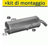 PEUGEOT 206 CC 1.4 1.6 110/75HP 2000-2005 Silenziatore Marmitta Posteriore+