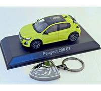 Peugeot 208 GT 2024, Giallo, NOREV 1:43 , Con Ciondolo Portachiavi