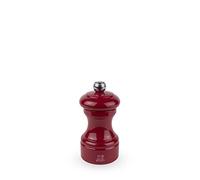 PEUGEOT - Macinapepe Bistro 10 cm - Regolazione classica - In legno etichettato PEFC - Fabbricazione francese - Colori Laccati Rosso Passione