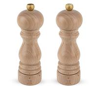 PEUGEOT - Paris u'Select 18 cm Pepper and Salt Mill Set - 6 predefined Grind Settings - Powdered Salt Innovation, Zirlion Mechanism - PEFC Certified Wood - Made in France - Finitura naturale