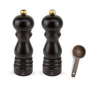 Peugeot Paris u'Select Salt & Pepper Mill Gift Set, Chocolate - With Wooden Spice Scoop (7 Inch)