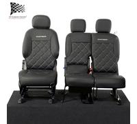 Peugeot Partner Anteriore Seat Cover Similpelle Con Ricamo (2008-2018) 756