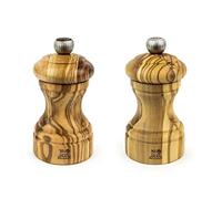 Peugeot - Set macina sale e pepe da bistrot - Macinino regolabile - Legno d'Ulivo, 10 cm