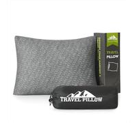 PEUJEW Cuscino da campeggio da viaggio, piccolo cuscino in memory foam, comprimibile, rigido, traspirante, ideale per escursioni, aereo e auto