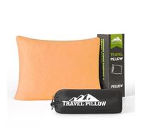 PEUJEW Piccolo cuscino in memory foam triturato, cuscino da campeggio, cuscino da viaggio - comprimibile medio-rigido, copertura traspirante, ideale per escursioni con zaino in spalla, trekking, aereo