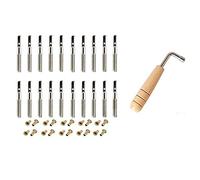Peukerty 20 pezzi chiodi a vite e 20 pezzi rivetti con chiusura a vite a L per Lyre Arpa Piccola Arpa Arpa Strumenti