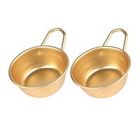 Peukerty 2PCS Makgeolli ciotole in alluminio coreano ciotole per vino di crudo coreano