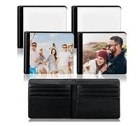 Peukerty 4Pcs sublimazione portafoglio trasferimento di portafoglio sublimazione portafoglio con ID finestre per viaggi laurea