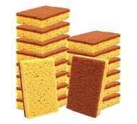 Peukerty Confezione da 16, spugnette biodegradabili e compostabili, spugna per la pulizia piatti da