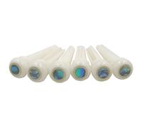 Peukerty Guitar Bone Bridge Pin con posizione Abalone Dot da 5,3 mm per le parti acustiche