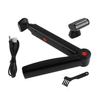 Peukerty Manico Lungo Degli Uomini Indietro Capelli USB Ricaricabile Grande Trimmer 2 in 1 Pieghevole Posteriore Degli Uomini Capelli De