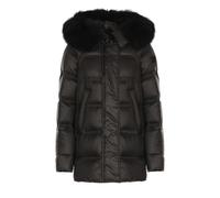 Peuterey - Giacca Piumino Nera con Cappuccio di Pelliccia - - Jackets - Donna - Nero - 3XL