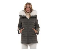 Peuterey - Giacca trapuntata con collo in pelliccia removibile - - Jackets - Donna - Verde - M