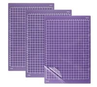 PEUTIER 21,6x30cm Tappetino da Taglio per Cricut Joy Xtra, 3 Pezzi Tappetini da Taglio Adesivi Riutilizzabili Tappetino con Presa Forte Sostituzione Compatibile con Cricut Joy Extra Accessori (Viola)