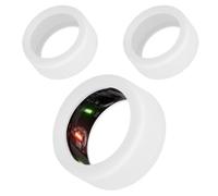 PEUTIER 2pz Copertura Dell'Anello in Silicone Compatibile con Oura Ring Gen 3, Custodia Dell'Anello Protezione Dell'Anello Ring Cover per Oura l'Allenamento Dell'Anello (Trasparente, M per 12/11/13)