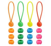 PEUTIER 4 Pezzi di Clip Magnetiche per Tessuto, Clip Magnetiche per Tessuto in 4 Colori Macron Porta Aghi in Silicone con Avvolgi Tessuto Porta Aghi da Cucito Magnetico per Ricami ad Ago (16 Pezzi)