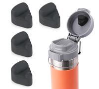PEUTIER 4 Pezzi Tappo di Fuoriuscita per Stanley Quick Filp Go 24oz 36oz, Ricambio Tappo Bottiglia Acqua Parti Senza BPA Tappo Bocca Bottiglia Guarnizione Tappo in Silicone Accessori (Nero)