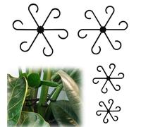 PEUTIER 4pz Supporto per Steli, Supporti per Piante Supporti per Steli per Piante Rampicanti in Plastica Supporto Stelo Piante Accessori per la Crescita per Piante (Nero)