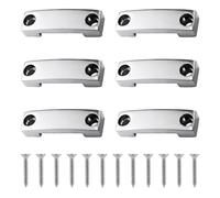 PEUTIER 6 Pezzi Cinghie a Occhiello in Acciaio Inox 316, 25mm Occhiello da Soffitto Occhiello Ancoraggio Acciaio Passanti Resistenti con Viti per Jeep Corvette Buggy Kayak Barca (Cinghia Esclusa)