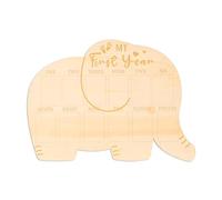 PEUTIER Cornice per Foto del Mio Primo Anno, In Legno Cornice per 12 Mesi Espositore Per Foto A Forma Di Elefante My First Year Photo Frame Regalo Per Ragazzi Ragazze Neonato Ricordi Della Mamma