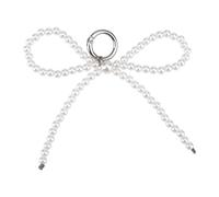 PEUTIER Portachiavi Fiocco Carino Polso per Donna, Portachiavi con Fiocco Perle Delicate con Bottone Lega Accessori Alla Moda Donna Regalo Perfetto Compleanno Anniversario Natale San Valentino
