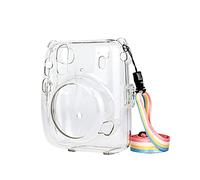 PEVAVFZMMY Coperchio della fotocamera Coperchio trasparente Zaino regolabile Rainbow Tracolla Adatto for Fujifilm Mini 11 Borsa per macchina fotografica