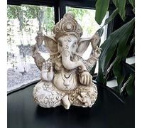 Pevfeciy Ganesh - Statua Buddha per esterni, giardino, elefante, decorazione per interni, 30 cm, decorazione per ufficio, Dio del successo, ornamento decorativo, altezza 30 cm, resina
