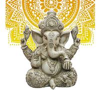Pevfeciy Ganesha Statua 30Cm / 12 inch,Buddha Statua,God of Success Ornamento Decorativo per La Decorazione della Tavola di Casa, Statua da Giardino All'aperto, Resina,Natural