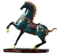 Pevfeciy Scultura di Cavallo Decorazione Statua in Resina Arte Scultura di Cavallo Accessori per Decorazione casa e Ufficio Regali per Gli Amanti dei Cavalli,34x12x32cm