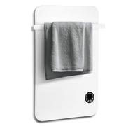 Peviasot Scaldasalviette da bagno, riscaldamento a infrarossi, WiFi, con display, 45 x 70 cm, radiatore da parete a infrarossi, 400 W, con 1 portasciugamani bianco