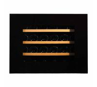 Pevino Majestic Push Open - 24 bottiglie - 1 zona - Fronte nero con vetro - Semi-incasso