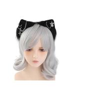 PEVive Cerchietto per capelli con orecchie artificiali per donne, giochi di ruolo, anime, cameriera, fascia per feste in costume da ragazza gotico femminile C0sp1ay copricapo