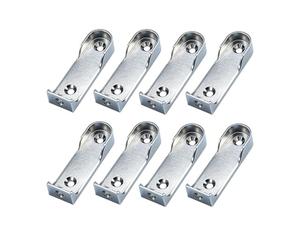 Pevlkawr 8pcs Supporto Asta Armadio Appendiabiti Set Reggitubo Laterale per Asta Appendiabiti Supporto Ovale per Tubo per Armadi O Pareti