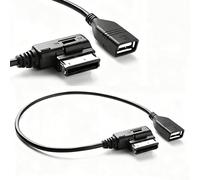 Pevlkawr Usb Ami L’adattatore Mp3 Audio Cavo Adattatore Musicale Ricevitore Music Interfaccia Cavi Compatibile Con Audi A3 A1 A5 S5 A6L A8L A4L TT VW Touareg Skoda 30cm