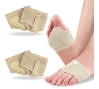 PEVRUAY 2 Paia uscinetti Metatarsali Danza,Perizoma per Piede da Ballo,Cuscinetto Proteggi Plantare per Danza, Antiscivolo - Cuscinetti Avampiede in Simil Pelle per,Antiscivolo per il Balletto Jazz,M