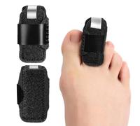 PEVRUAY 2 Pezzi Stecca per dita piegate, raddrizzatore per dita dei piedi, correttore per dita a martello, Stecca per Dita dei Piedi Nero, tutore regolabile per allineare e sostenere il dito