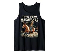 Pew Pew Madafakas Divertente Cowboy Rodeo Wild West Canotta