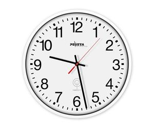 PEWETA Funk-Wanduhr Kunstst.weiB 30cm ACC NUOVO