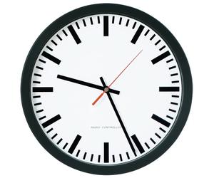 PEWETA Funkwanduhr Bahnhof schwarz ACC NUOVO