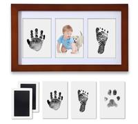 PewinGo Cornice con Impronta Bimbo, Set Impronte Bimbi con un Touchpad 100% Safe Inclusi 2 Tamponi D'inchiostro e 6 Schede di Stampa- un Ricordo per il Bambino-Wlunt