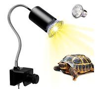 PewinGo Lampada uvb Tartarughe, Lampada Rettile e Anfibio con 50W Lampadina UVA UVB a Punto Basking e Morsetto Girevole a 360 °Adatto per Tartaruga, Serpente, Lucertola, Cacatua, Camaleonte ECC