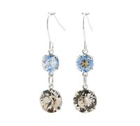 pewterhooter London Collection, orecchini pendenti da donna in argento Sterling 925 (chiaro di luna, seta chiara)