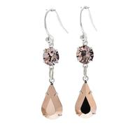 pewterhooter Orecchini pendenti da donna in argento Sterling con cristalli austriaci in oro rosa e oro rosa, in confezione regalo