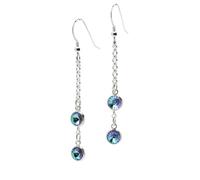 pewterhooter Orecchini pendenti da donna in argento Sterling con cristalli austriaci Starlight, stile vintage, con confezione regalo