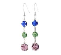 pewterhooter Women's 925 Sterling Silver Drop Earrings - Sparkling Crystal, Long, Cristallo Argento sterling, Realizzato con i migliori cristalli al mondo